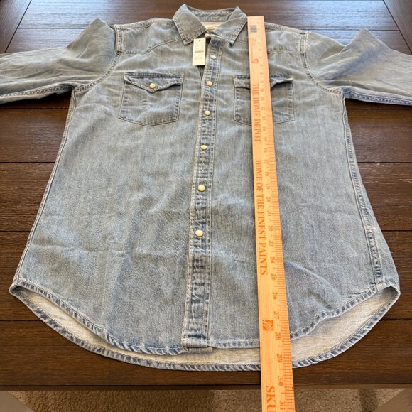 J. Crew Midweight denim western shirt Size Small - Picture 8 of 10